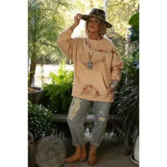 Jaded Gypsy Tops - Jaded Gypsy Cloud Dancer Sweatshirt One Size NEW